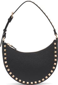 Valentino Garavani Mini Rockstud Leather Hobo Bag