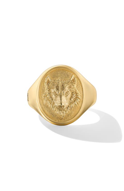 Men's Petrvs® Wolf Signet Ring