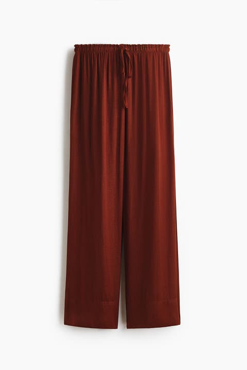 Wide Drawstring Trousers