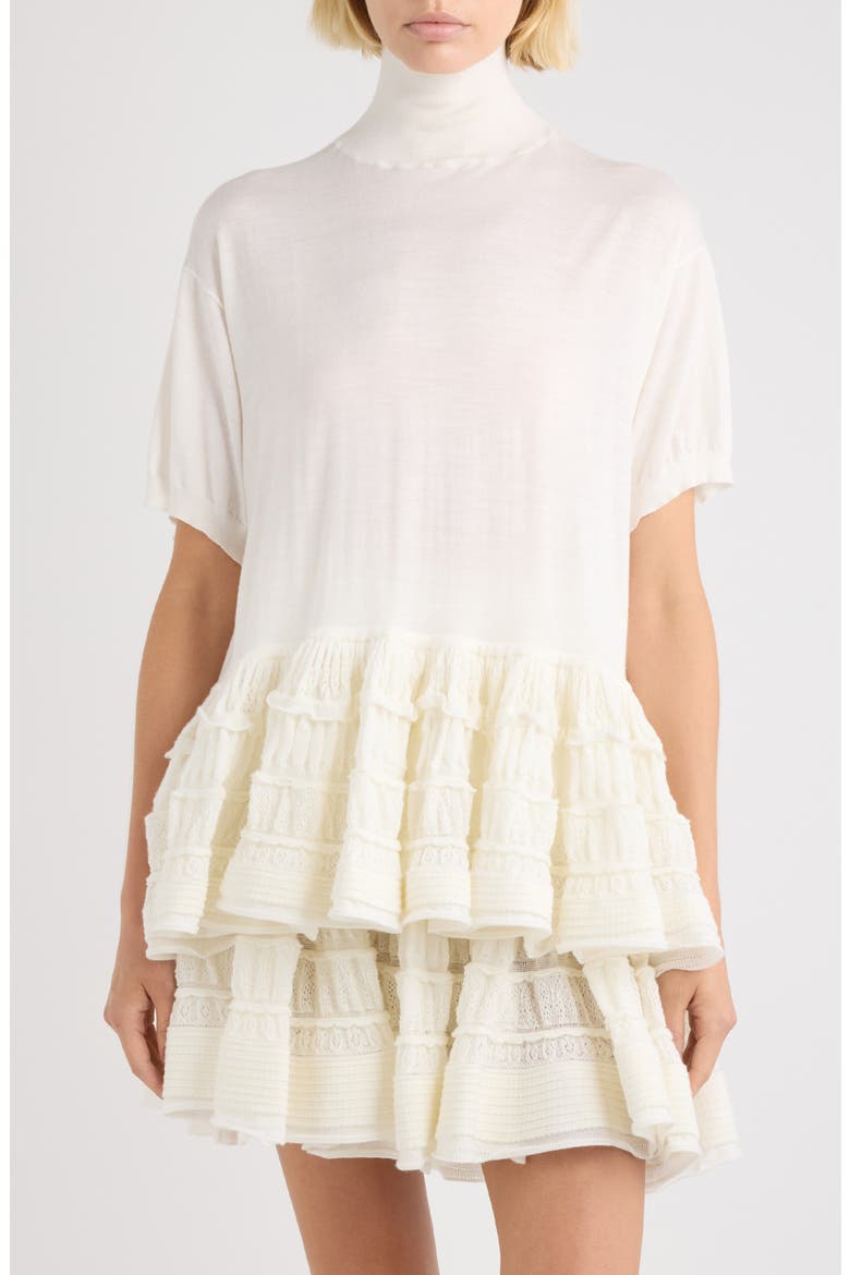 Wool Blend Crinoline Sweater, Main, color, BLANC