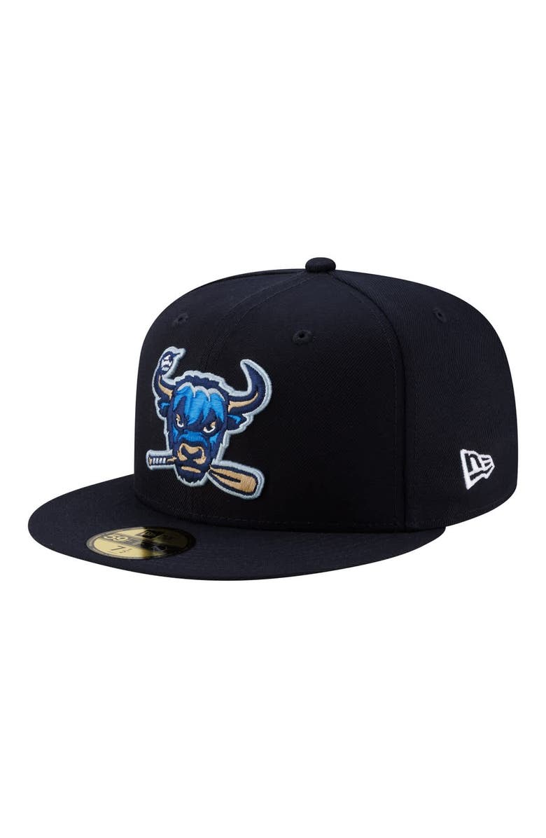 New Era Men's New Era Navy Salem Ridge Yaks Authentic Collection 59FIFTY Fitted Hat, Main, color, Navy