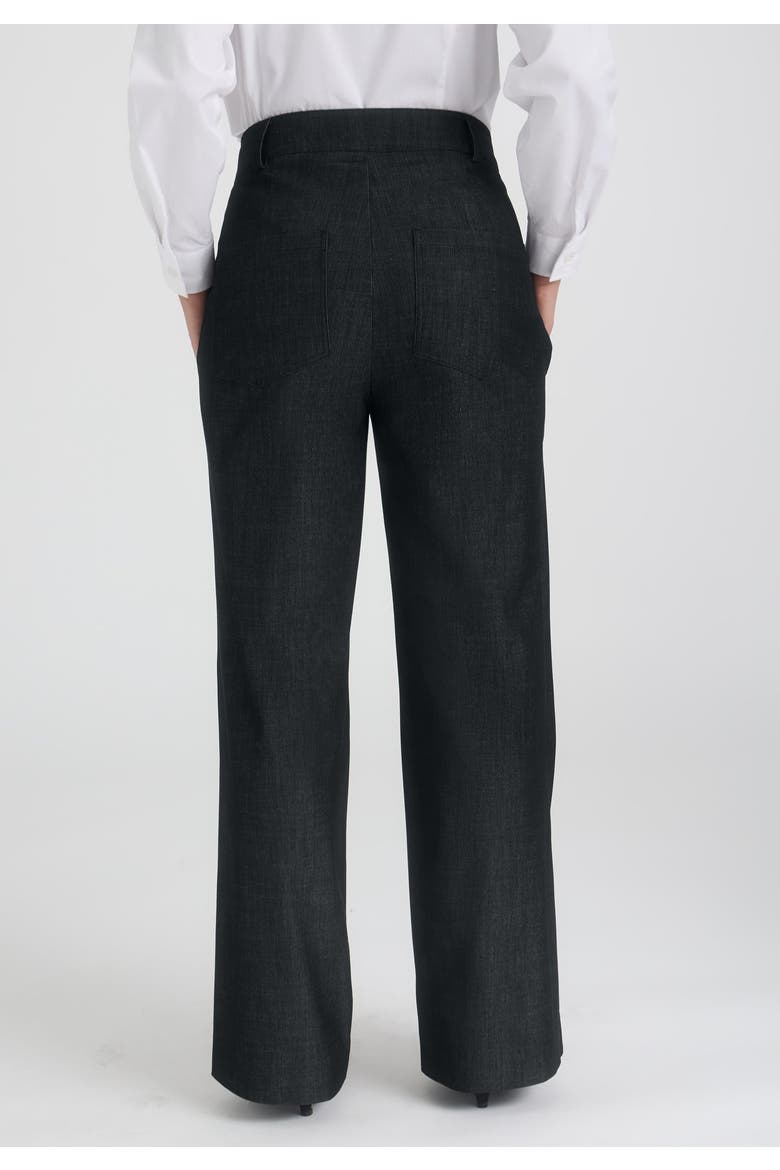 Slubbed Denim Trouser, Alternate, color, BLACK