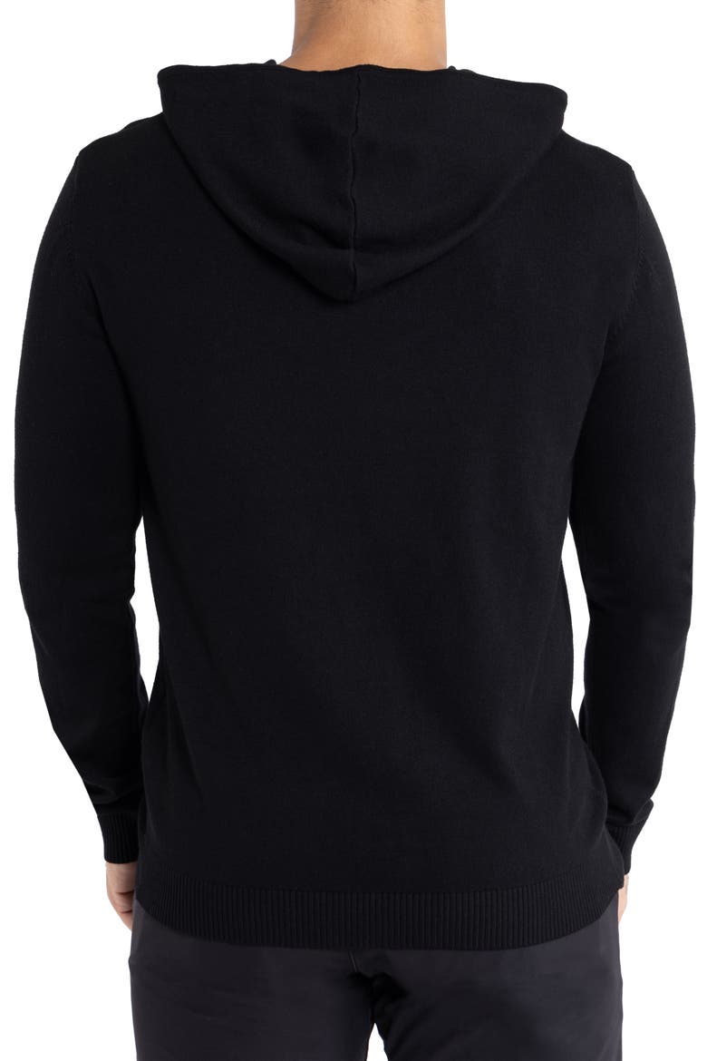 Core Knit Pullover Hoodie, Alternate, color, BLACK