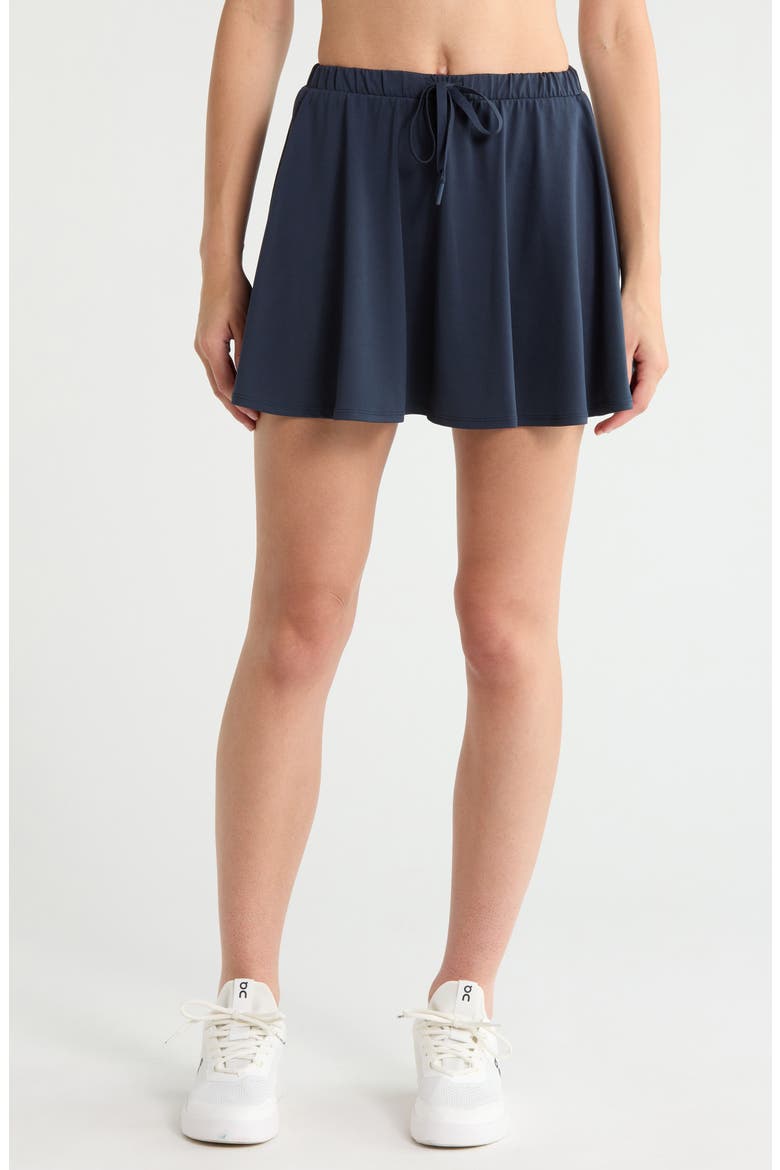 Sport Active Drawcord Miniskirt, Main, color, NOCTURNAL NAVY