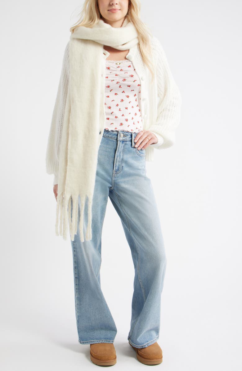 BP. Pointelle Long Sleeve T-Shirt, Alternate, color, Pink P- Red Bella Rose