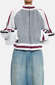 JADED LONDON Team 85 Knitted Bomber Jacket