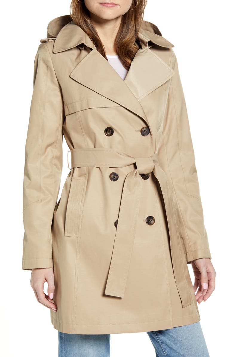 Halogen<sup>®</sup> Hooded Trench Coat, Main, color, 