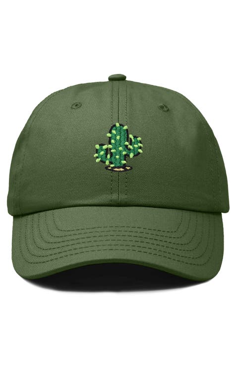 Cactus Embroidered Low Crown Cap