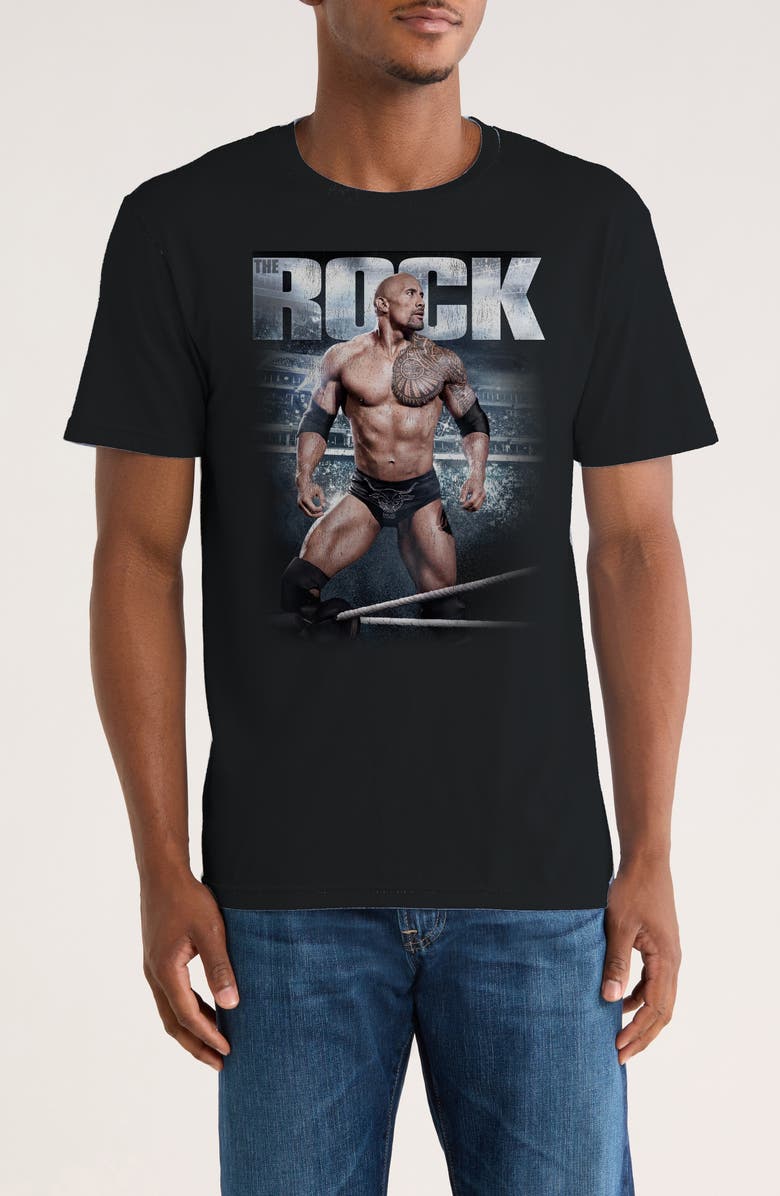 Monster Digital WWE The Rock Graphic T-Shirt, Main, color, Black