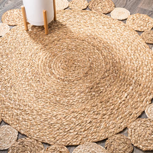 Jonathan Y Eden Round Natural Jute Hippie Circle Natural Round Area Rug In Natural