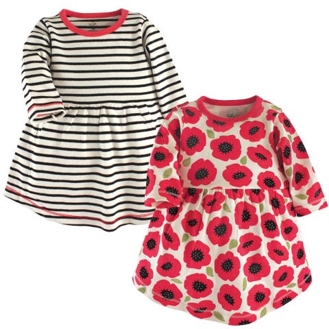 Comfortable Organic Long-Sleeve Dress 2 Pack (Toddler, Little Kid & Big Kid)