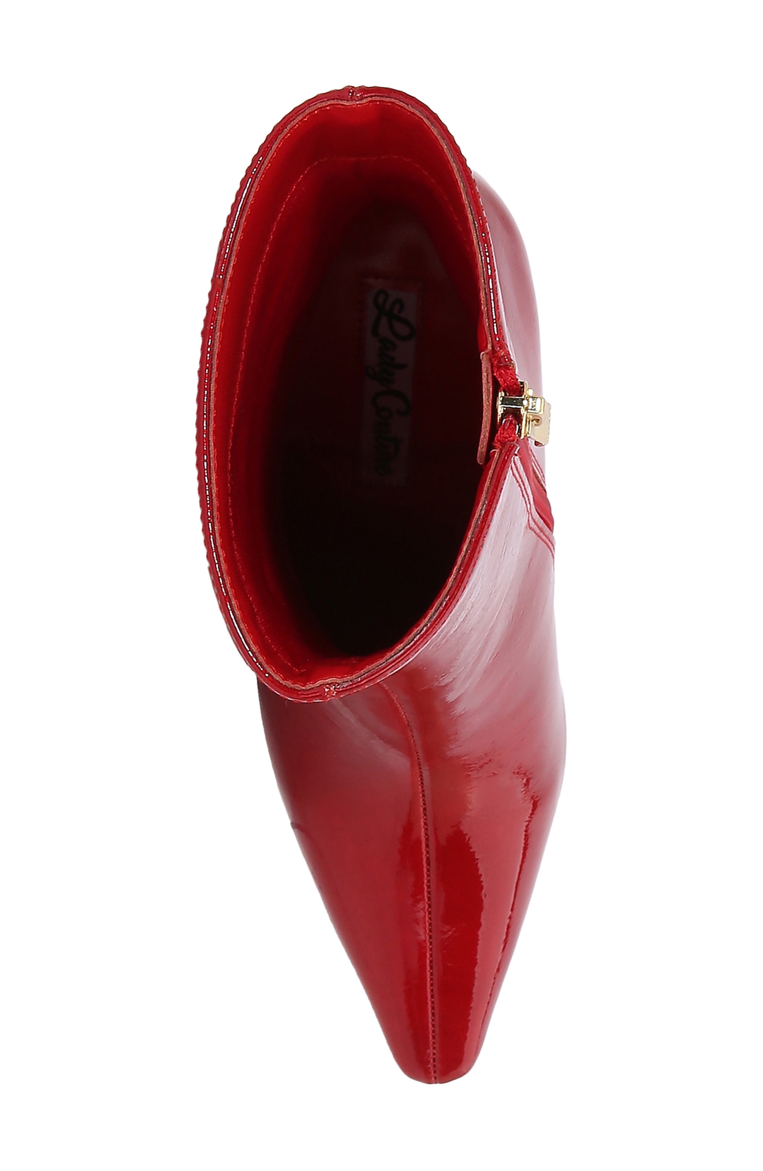 Smash Pointed Toe Bootie, Alternate, color, RED