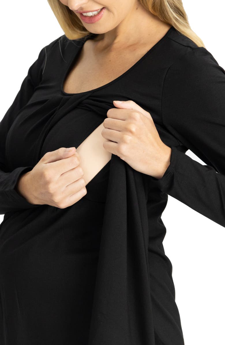 Angel Maternity Long Sleeve Maternity/Nursing Top, Alternate, color, 