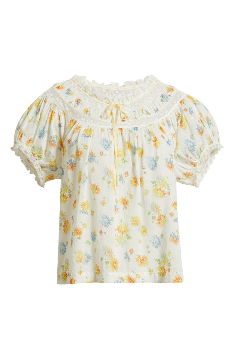 DÔEN Emile Floral Top, Alternate, color, Dahlia Floral