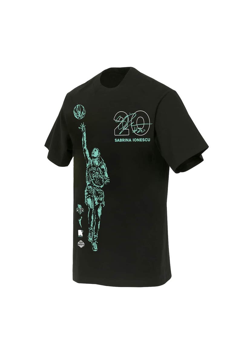 Unisex round21 Sabrina Ionescu Black New York Liberty Player T-Shirt, Alternate, color, Black