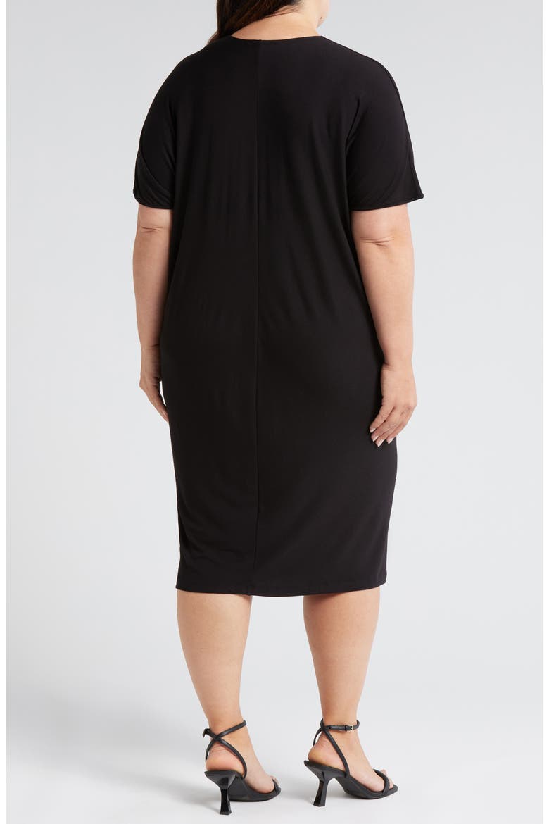 Teresa Jersey Shift Dress, Alternate, color, BLACK