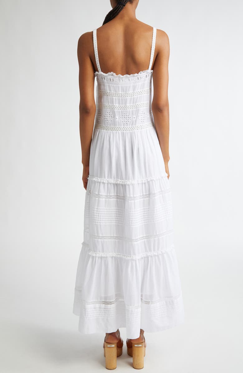Isabel Marant Étoile Divine Lace & Eyelet Detail Cotton Sundress, Alternate, color, 
