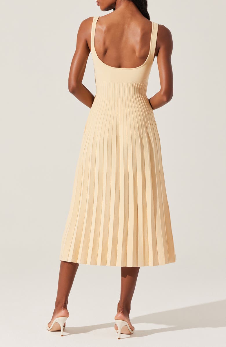 ASTR the Label Aylin Pleated Sweater Midi Dress, Alternate, color, Yellow