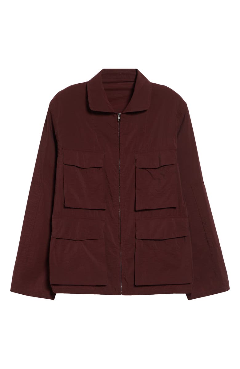 Lemaire 3D Pocket Washed Technical Cotton Blend Jacket, Main, color, Porto