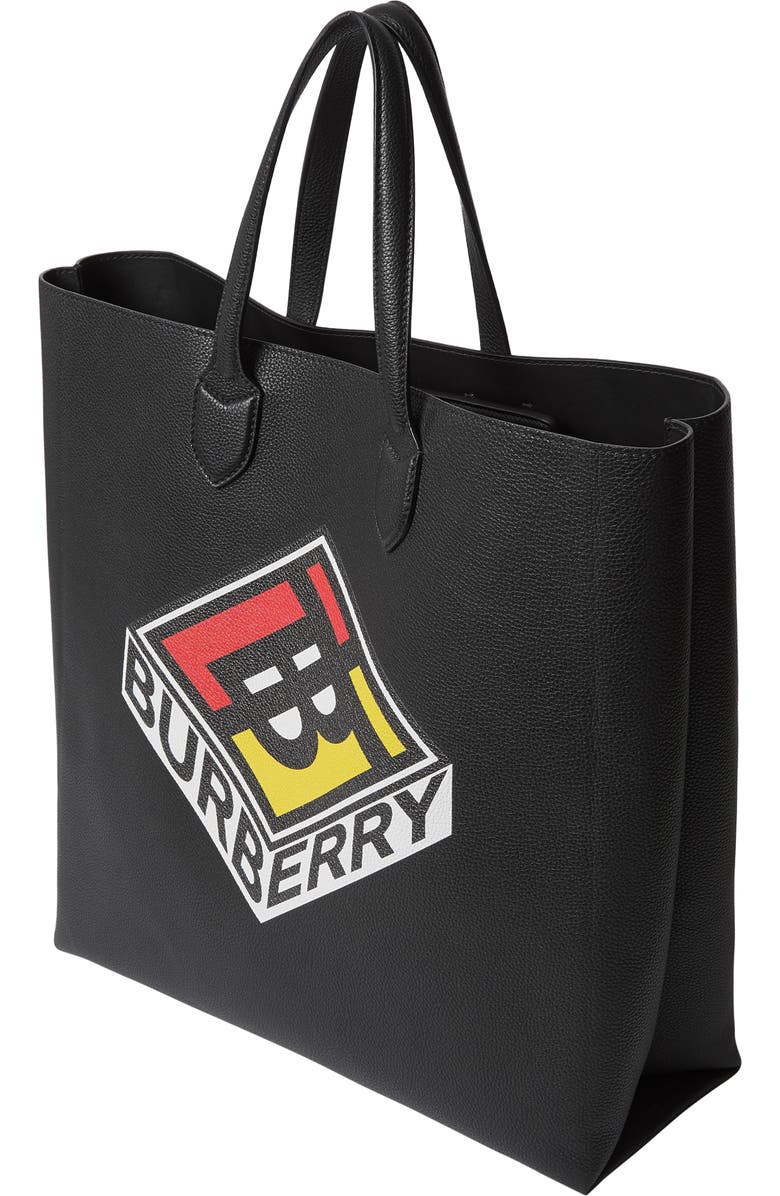 Burberry Large Kane Logo Graphic Leather Tote, Alternate, color,