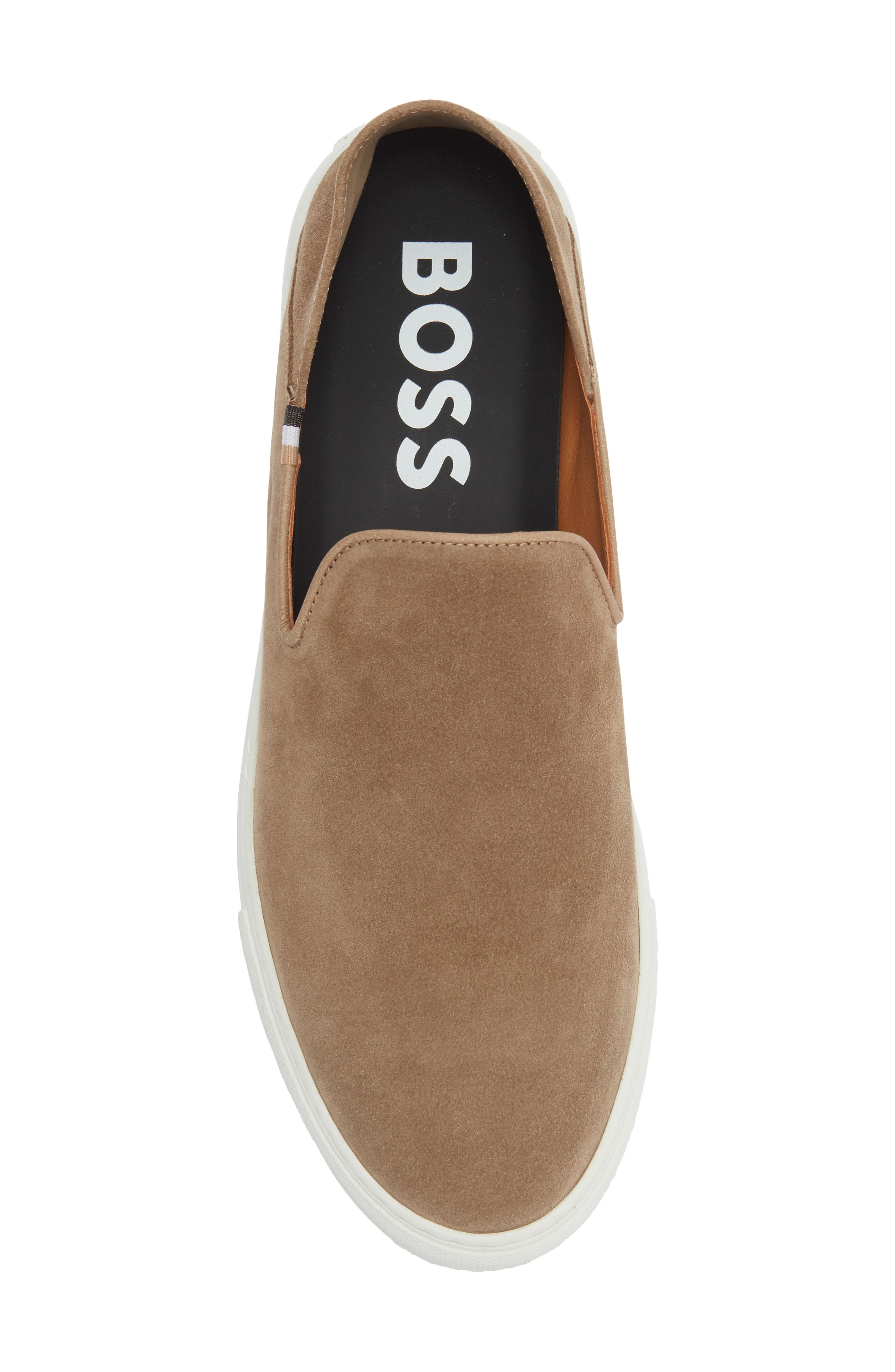 BOSS Rey Suede Slip-On Sneaker, Alternate, color, Medium Beige