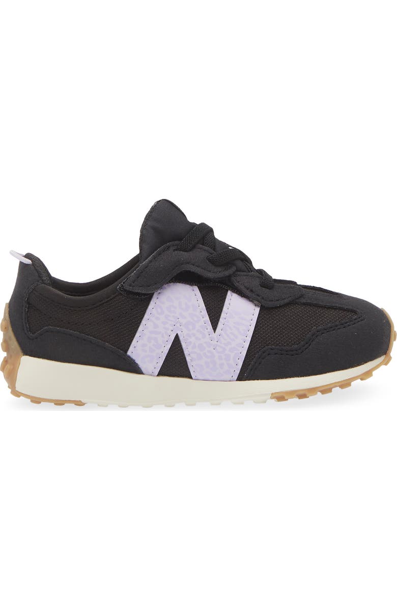 New Balance Kids' 327 Sneaker, Alternate, color, Black/ Bright Lavender