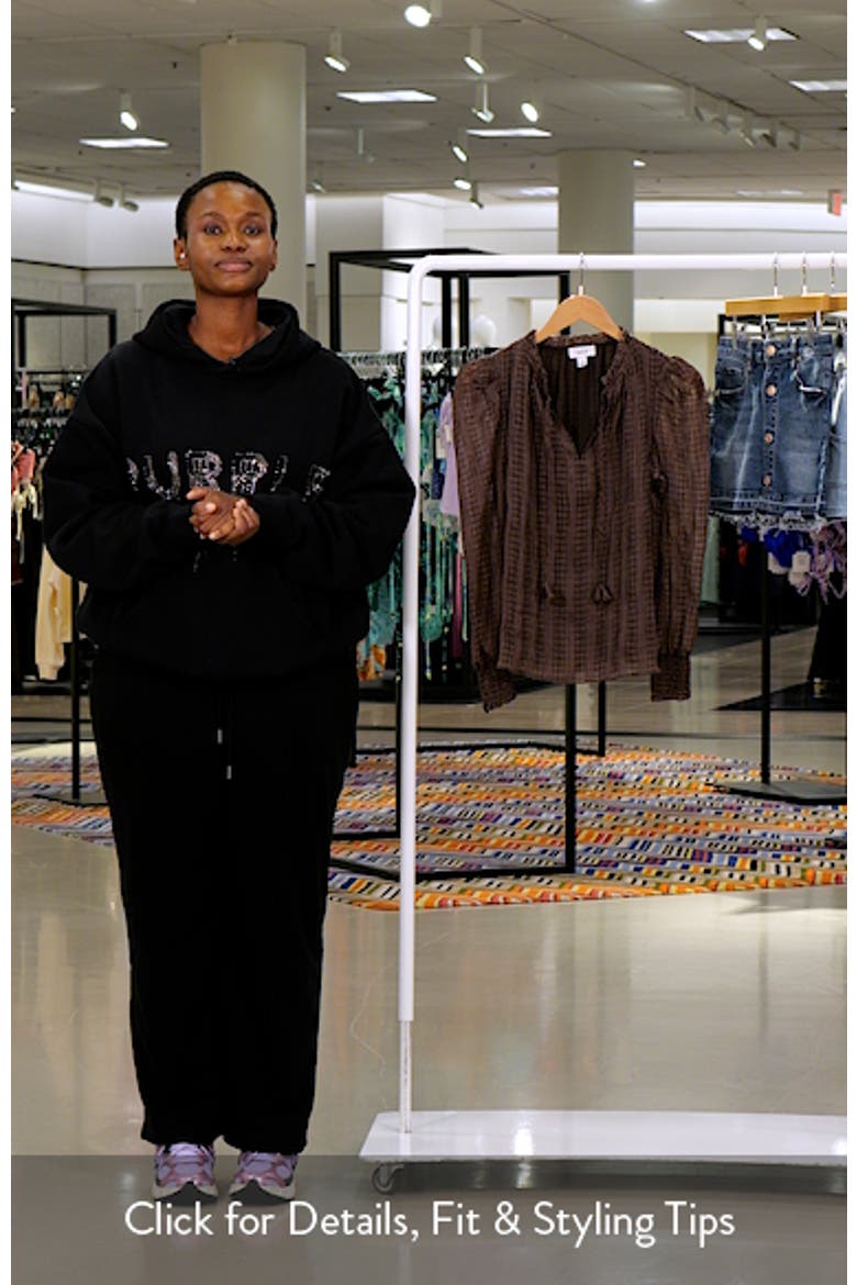 Mixed Print Split Neck Top video