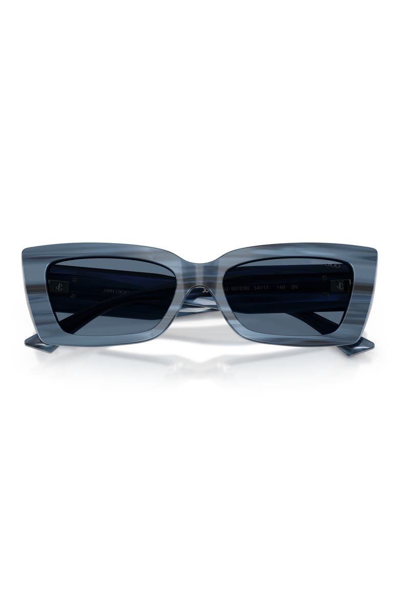54mm Cat Eye Sunglasses, Alternate, color, STRIPED NAVY / DARK BLUE