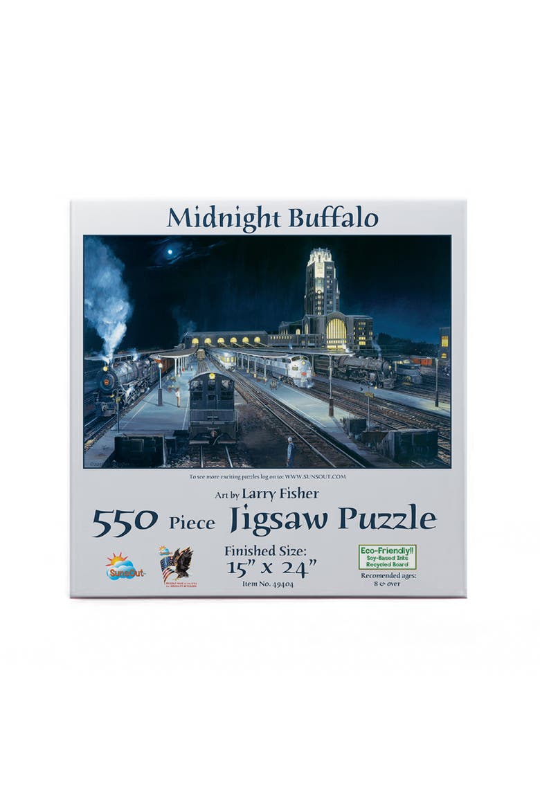 Midnight Buffalo 550 piece Jigsaw Puzzle for Adults, Alternate, color, Multicolor
