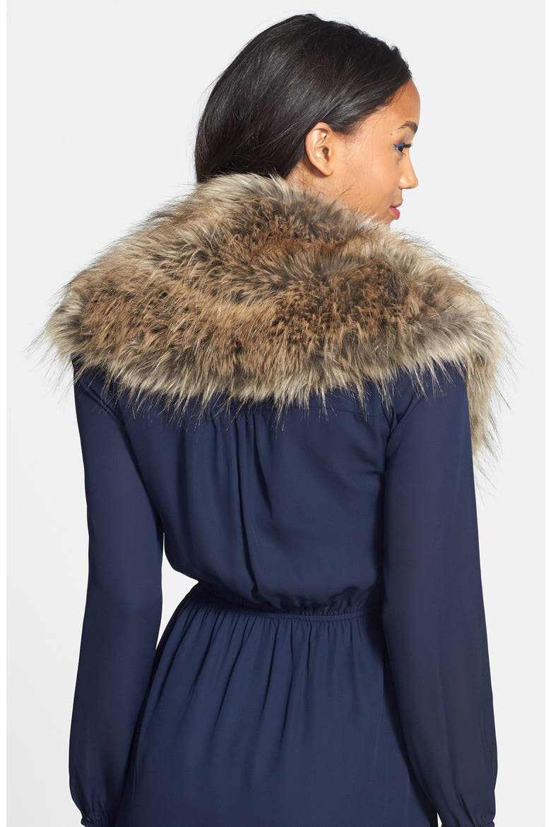 Oversized Faux Fur Collar, Alternate, color, NATURAL