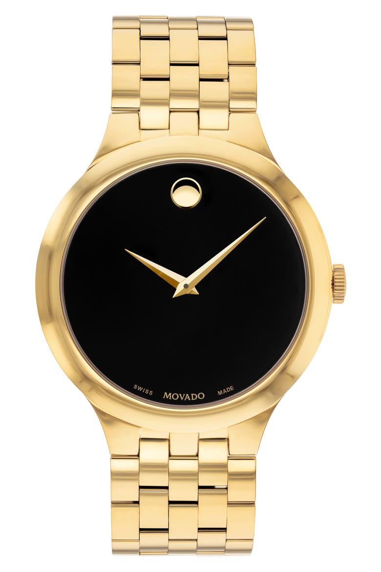 Men's Veturi Swiss Quartz Bracelet Watch, 40mm, Main, color, BLACK
