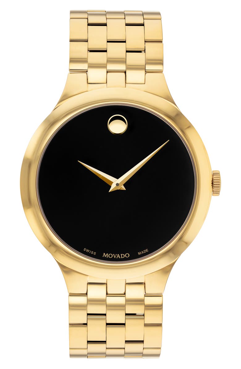 Movado Men's Veturi Swiss Quartz Bracelet Watch, 40mm, Main, color, Gold