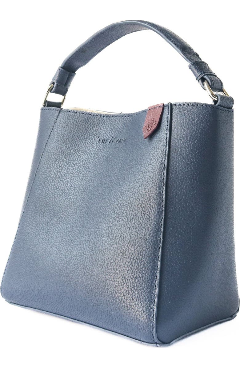 Tin Marin Yaya Leather Bucket Bag, Alternate, color, Black