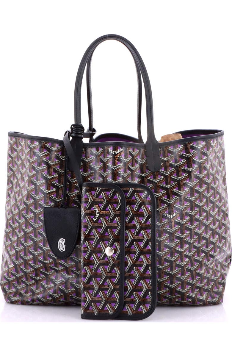 Pre-Owned Goyard Saint Louis Tote Claire Voie Coated Canvas PM, Alternate, color, Purple