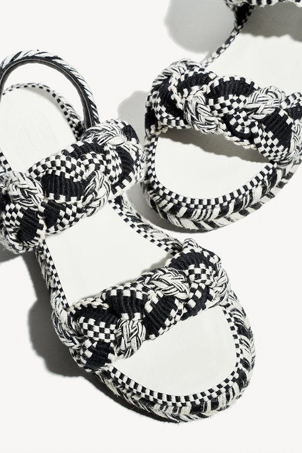 Amambaih Maria Sandals, Alternate, color, Ivory-Black