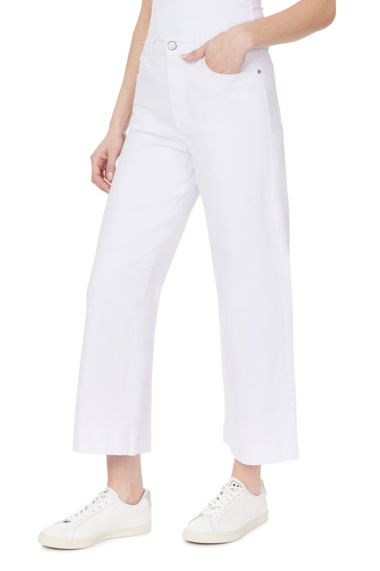 The Crop Wide Leg Jeans, Alternate, color, WHITE