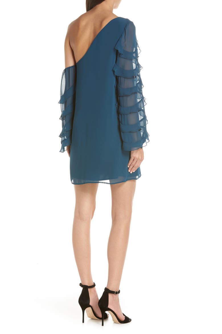 Love the Way I Look Tonight One-Shoulder Minidress, Alternate, color, TEAL