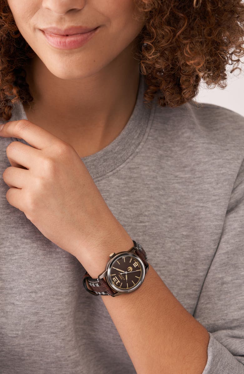 Fossil x Star Wars<sup>™</sup> Limited Edition Chewbacca Leather Strap Watch, 40mm, Alternate, color, 