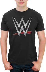 WWE Men's WWE Chrome Logo Graphic T-Shirt