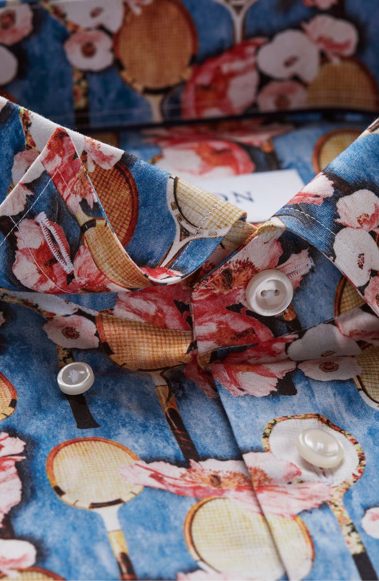 Eton Slim Fit Floral Print Dress Shirt, Alternate, color, 