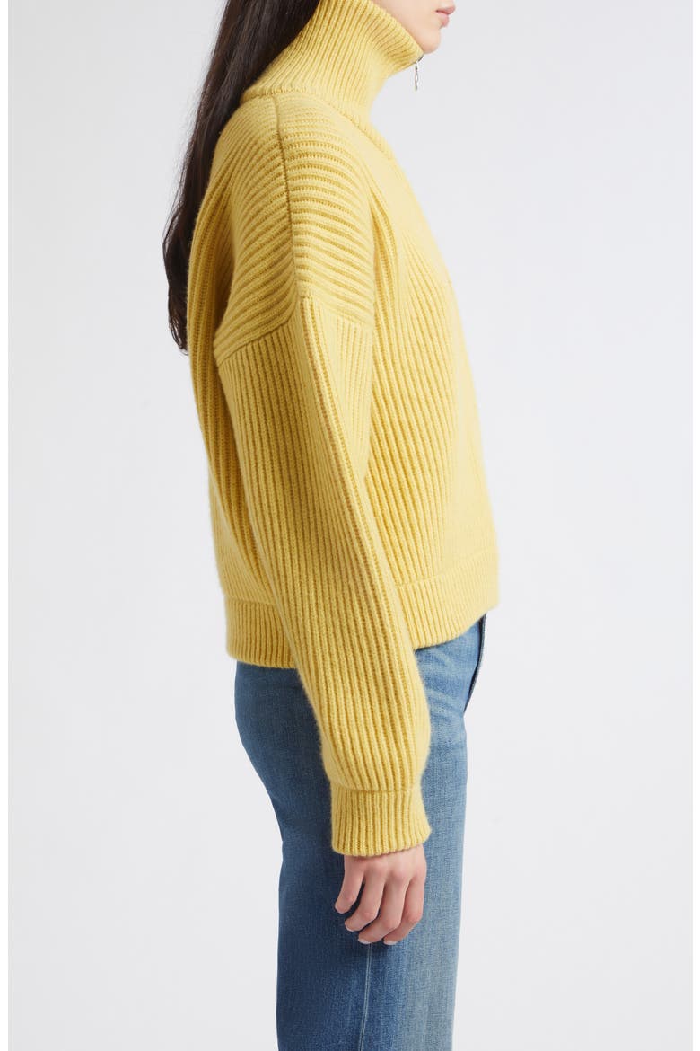 Rowan Rib Half Zip Sweater, Alternate, color, YELLOW