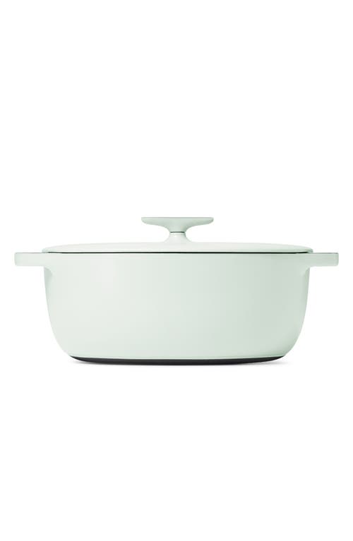 Caraway Enameled Cast Iron 8.5-quart Oval Dutch Oven With Lid In Blue