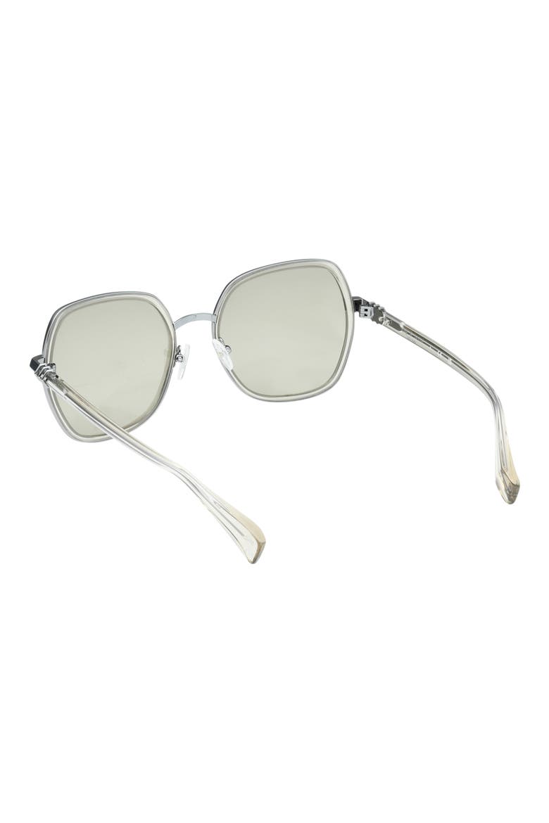 57mm Butterfly Sunglasses, Alternate, color, SHINY CRYSTAL TIDAL FOAM TAN L