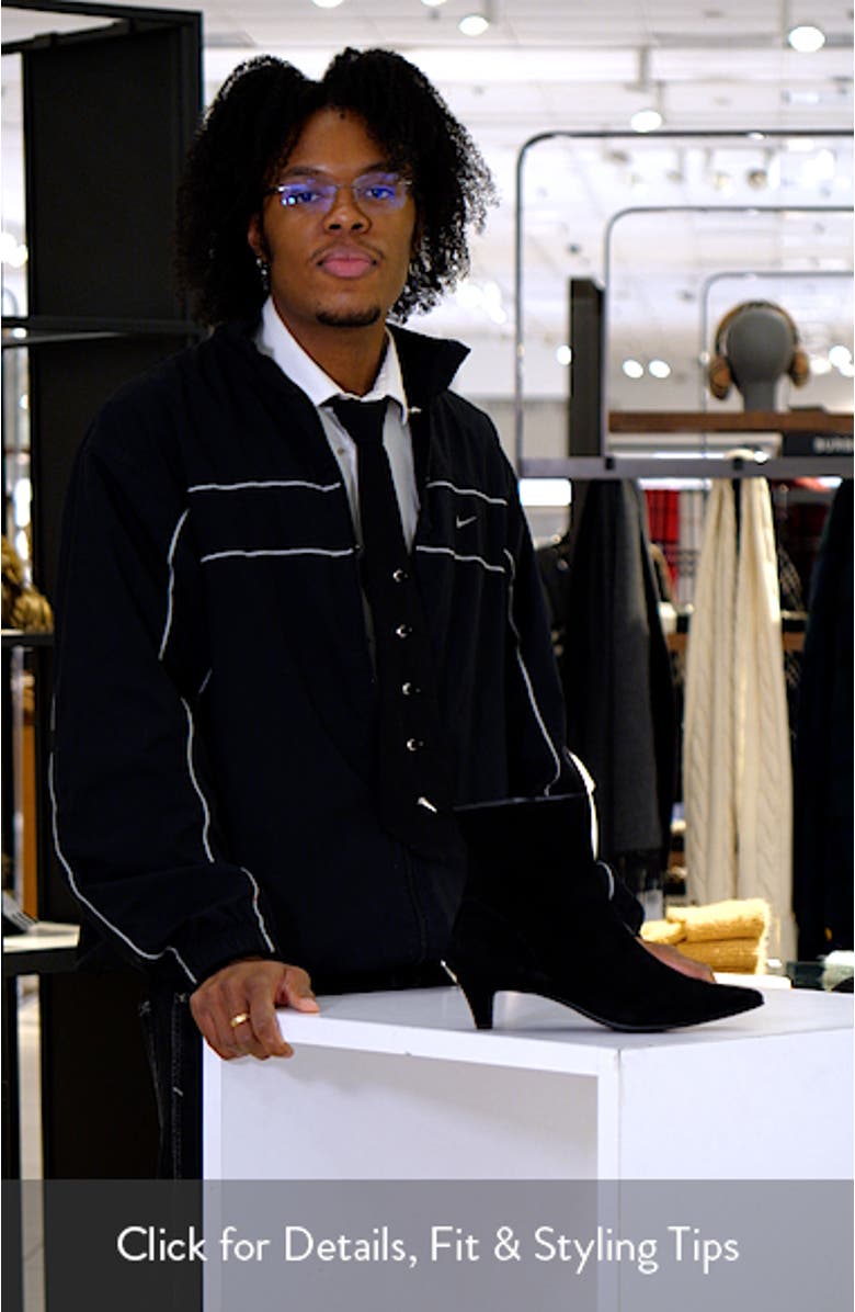 Ciara Pointed Toe Kitten Heel Bootie, sales video thumbnail