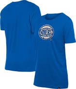 New Era Women's New Era Blue New York Knicks Glam Game Flower T-Shirt