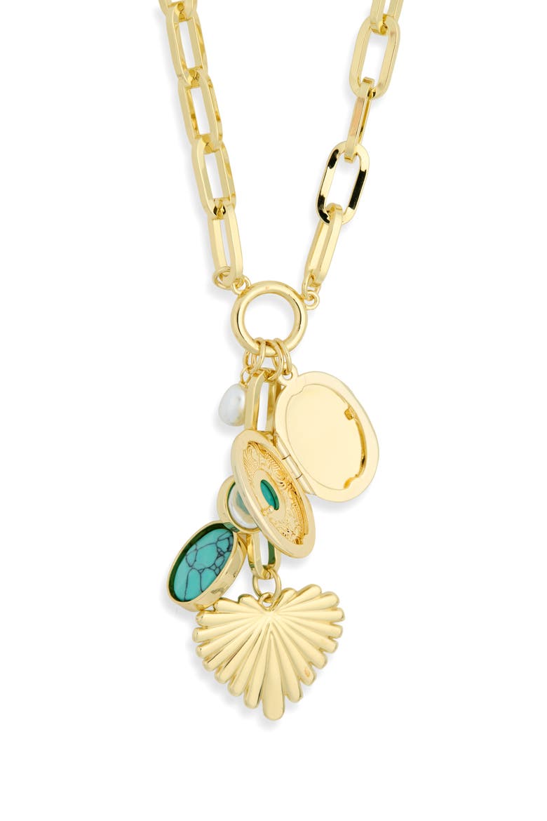 Chunky Heart Locket Pendant Necklace, Alternate, color, GOLD