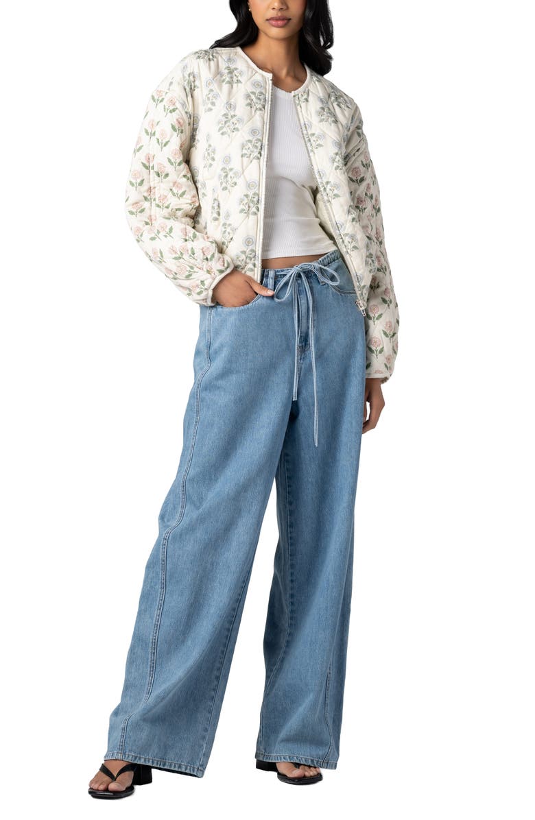 BLANKNYC Floral Quilted Bomber Jacket, Alternate, color, 