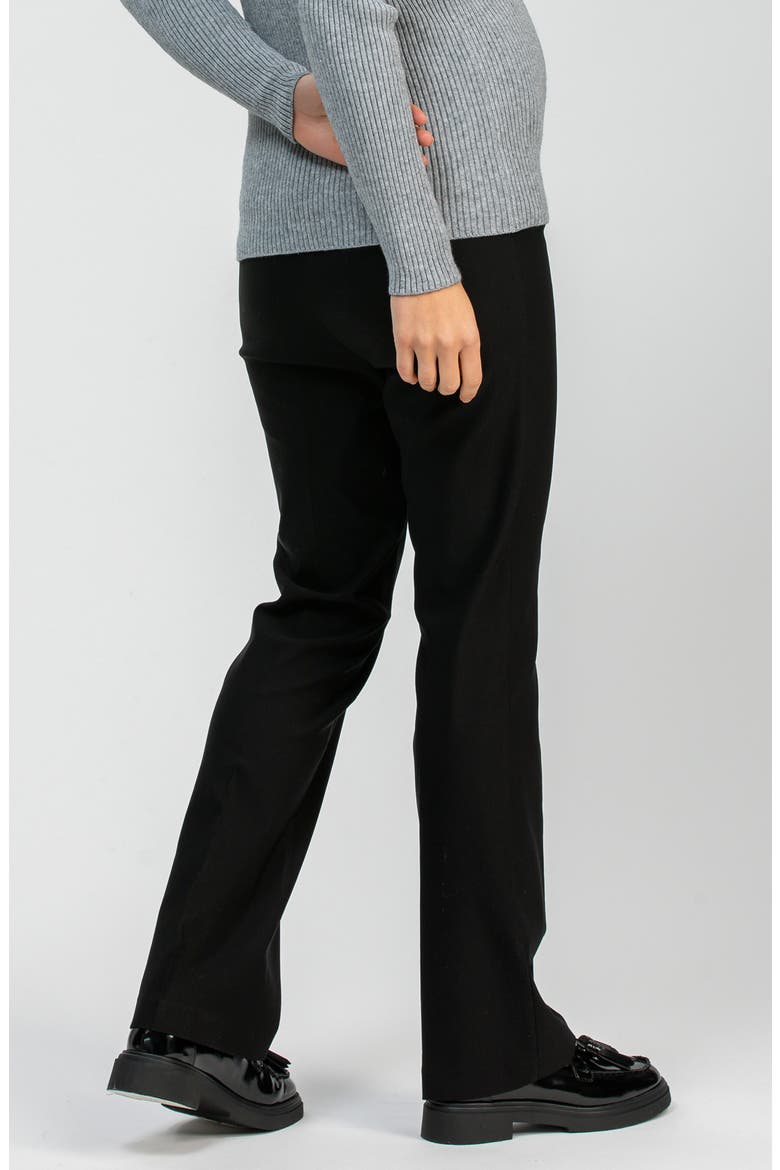 Prince Over the Bump Straight Leg Maternity Pants, Alternate, color, BLACK
