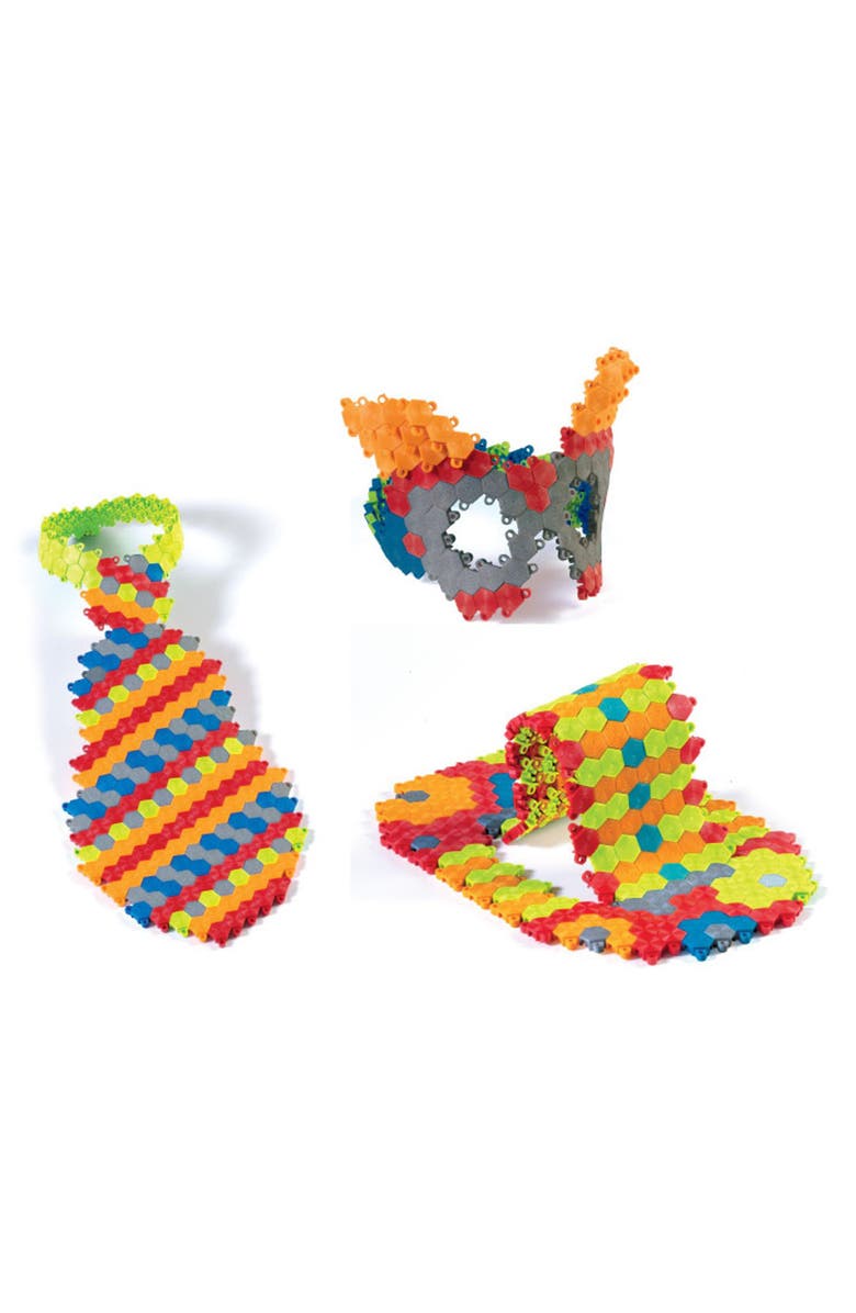 PLAYLEARN Puzzybits Hexiflex Building Blocks Set, Alternate, color, 