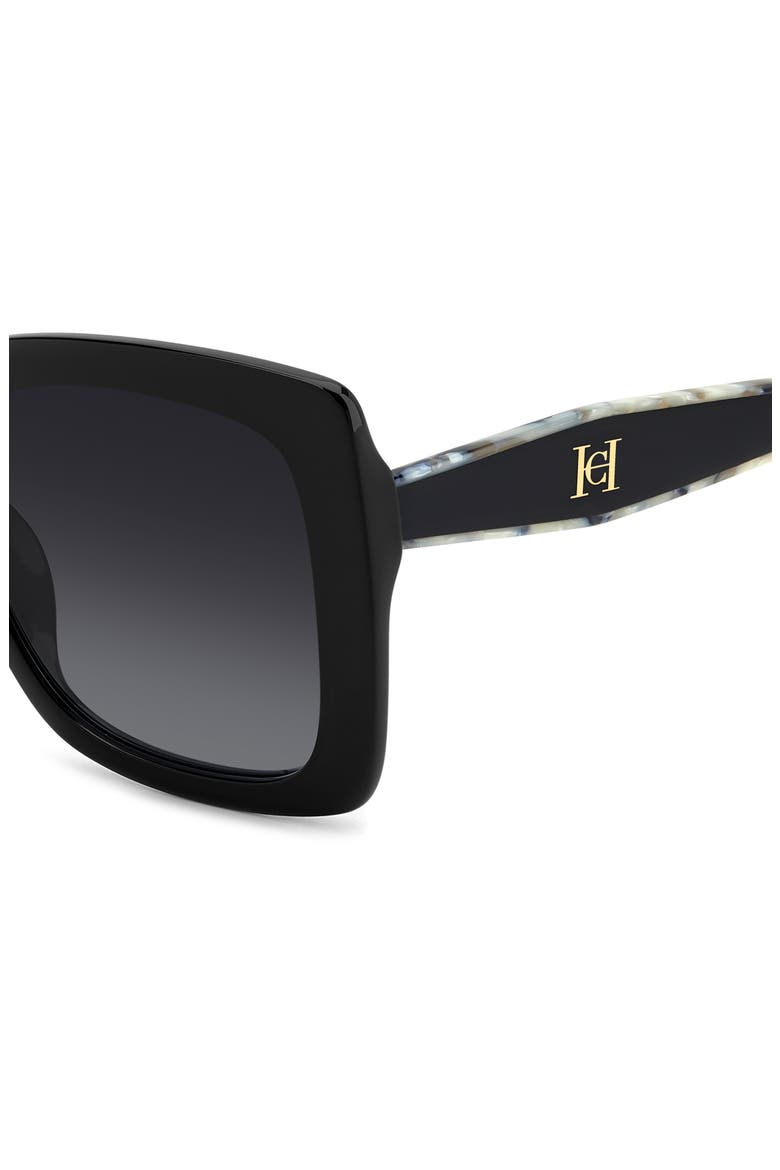 54mm Gradient Square Sunglasses, Alternate, color, BLACK/ DARK GREY SF